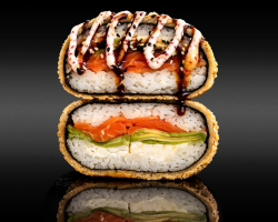 Sushi Burger with Salmon