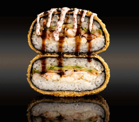 Sushi burger s krevetami