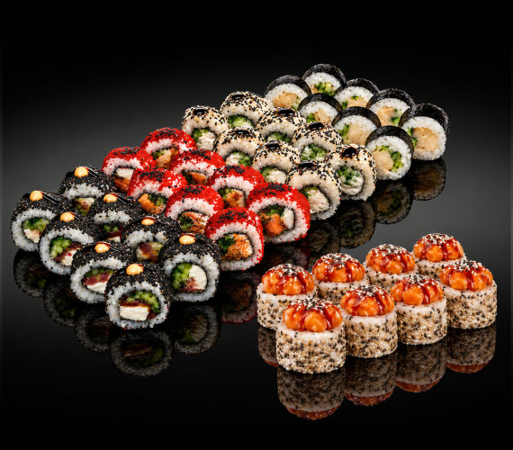 "July" Sushi Set + Lazy Salmon Roll "July" Sushi Set + Lazy Salmon Roll